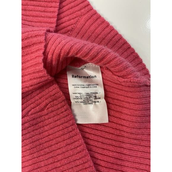 Reformation Benedetta Cashmere Top Size S Pink Color - Picture 4 of 5